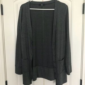 Gray button down cardigan